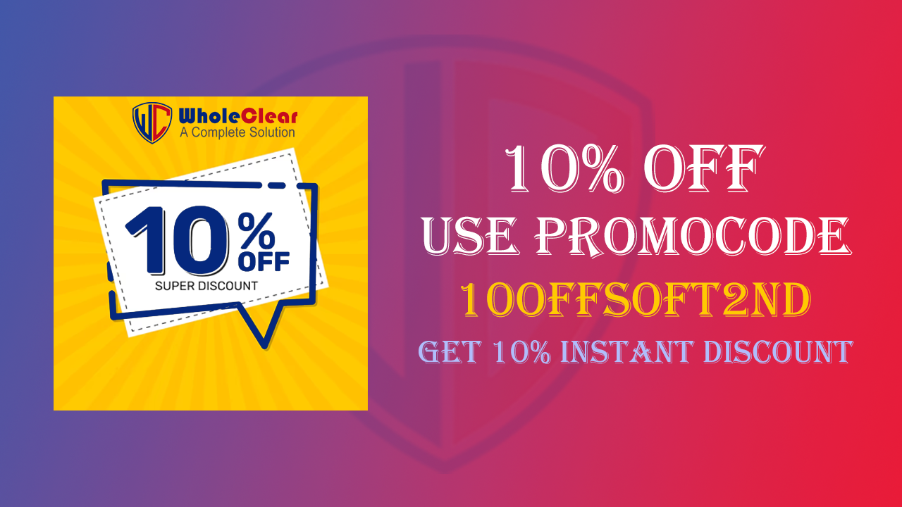 Enjoy Flat 10% Discount on WholeClear OST to EML Converter!