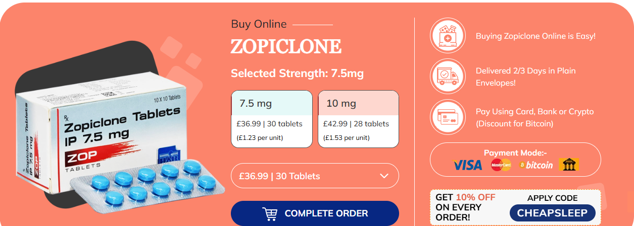 Zopiclone 7.5mg – For Peaceful, Restful Sleep