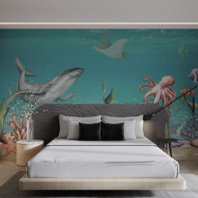 Aquatic Harmony Wall Mural