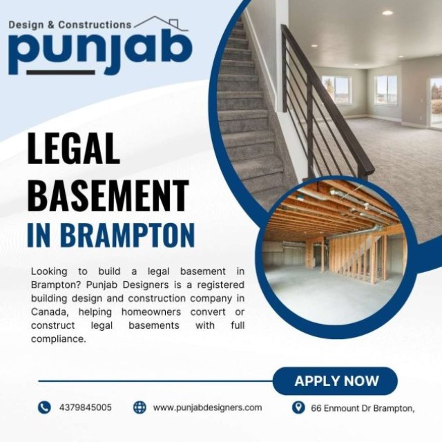 Legal Basement In Brampton - Plans By Punjab Designers