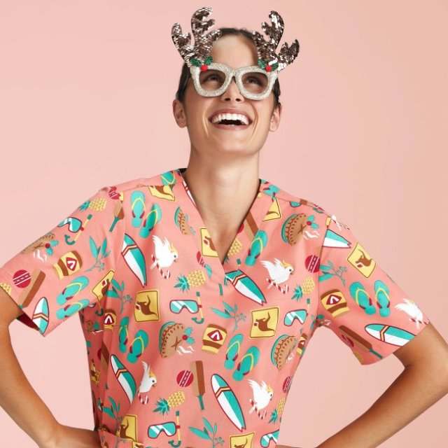 Buy Christmas Scrub Tops in Australia - Festive Scrubs Collection