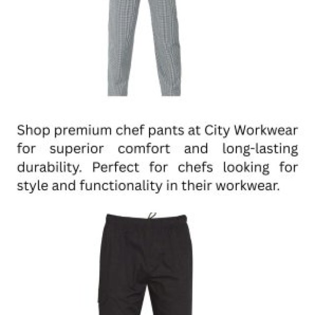 High-Quality Chef Pants for Comfort and Durability | City Workwear
