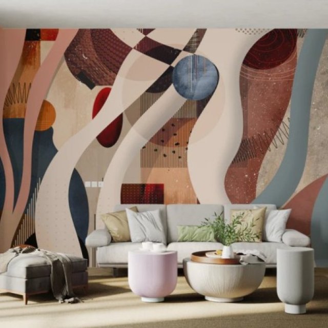 How Does Modern Abstract Wallpaper Affect Room Ambiance?