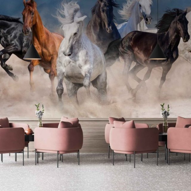 Running Horse Desert Wallpaper - Buy Today from Giffywalls!