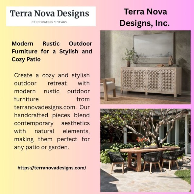 Modern Rustic Outdoor Furniture for a Stylish and Cozy Patio