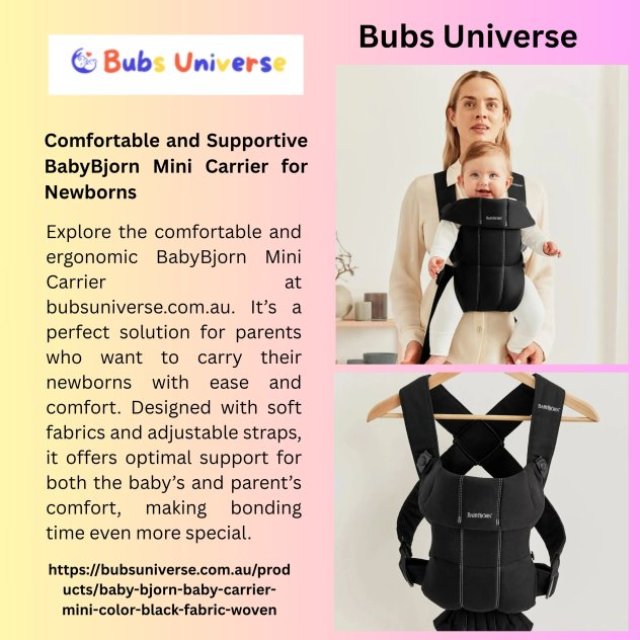 Comfortable and Supportive BabyBjorn Mini Carrier for Newborns