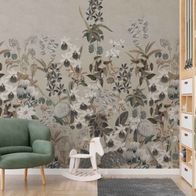 Breathe Life into Your Space with Vintage Botanical Wallpaper!