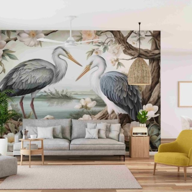 Heron Wallpaper for Walls: Create a Calm and Inviting Atmosphere!