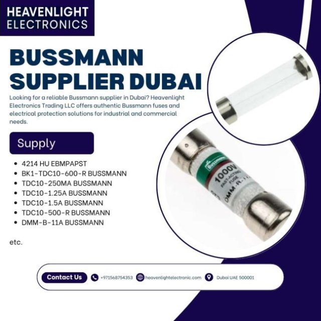 Authorized Bussmann Supplier in Dubai - Heavenlight Electronics