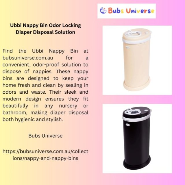 Ubbi Nappy Bin Odor Locking Diaper Disposal Solution