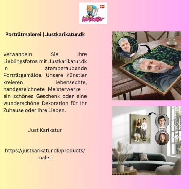 Porträtmalerei | Justkarikatur.dk