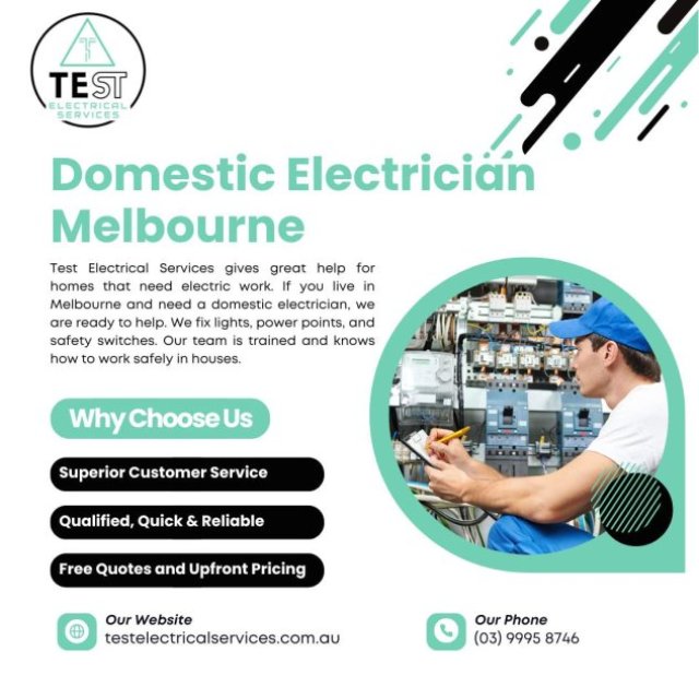 Trusted Melbourne Domestic Electricians - Test Electrical Services