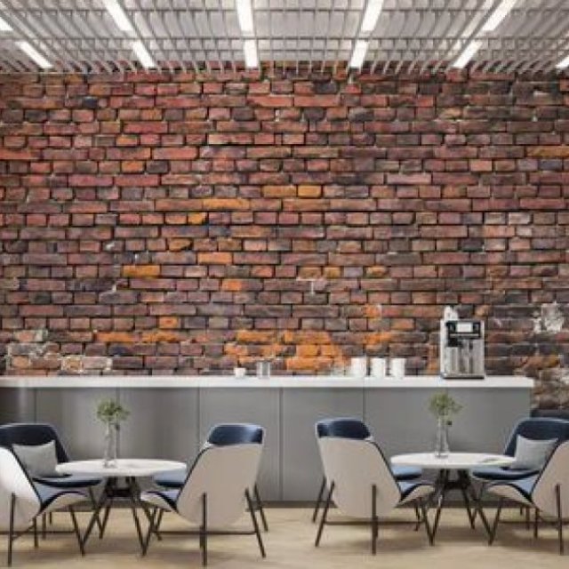 Small Living Room Ideas with Brickwork Wallpaper