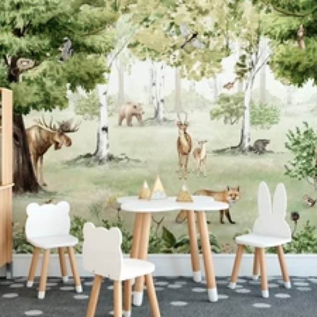 Wallpaper Jungle Safari for Nursery Walls