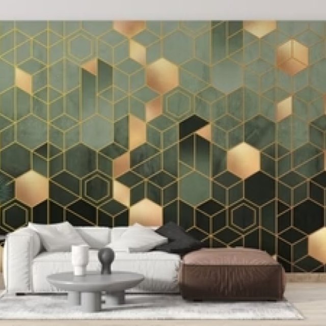 Modern Hexagonal Wallpaper - Contemporary Geometric Wall Art
