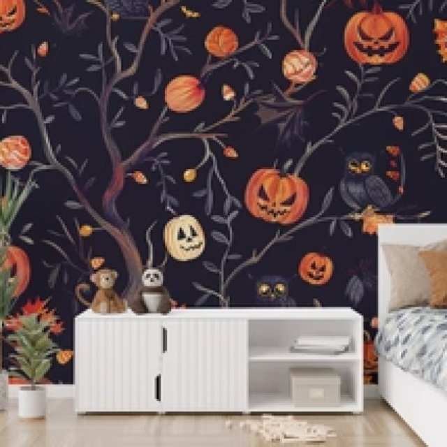 Peel and Stick Halloween Wallpaper for Walls