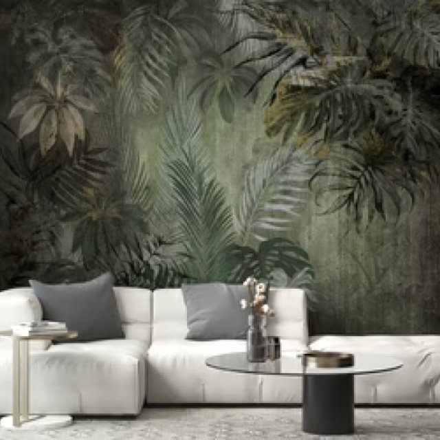 Energetic Tropical Jungle Wallpaper Mural for Bold Interiors