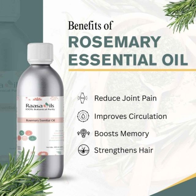 Rosemary Essential Oil - Boost Focus, Hair Growth & Natural Wellness | Raasa Oils