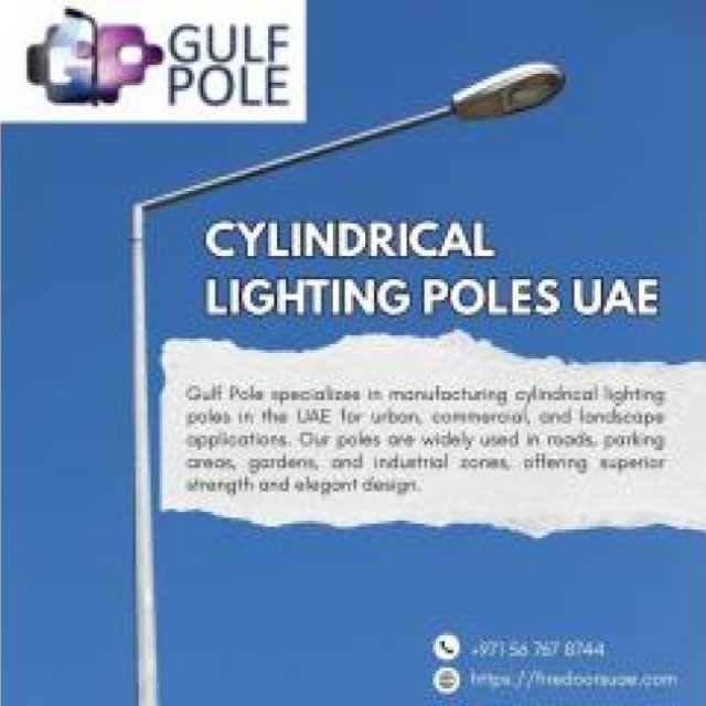 Best Cylindrical Lighting Poles UAE | Outdoor Pole Manufacturer