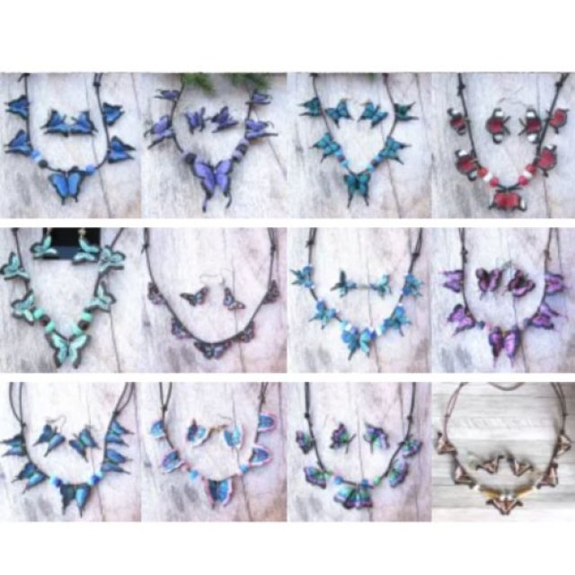 Butterfly Necklace & Earrings Sets The New Everyday Jewelry Trend | Log Cabin Leather by Jan