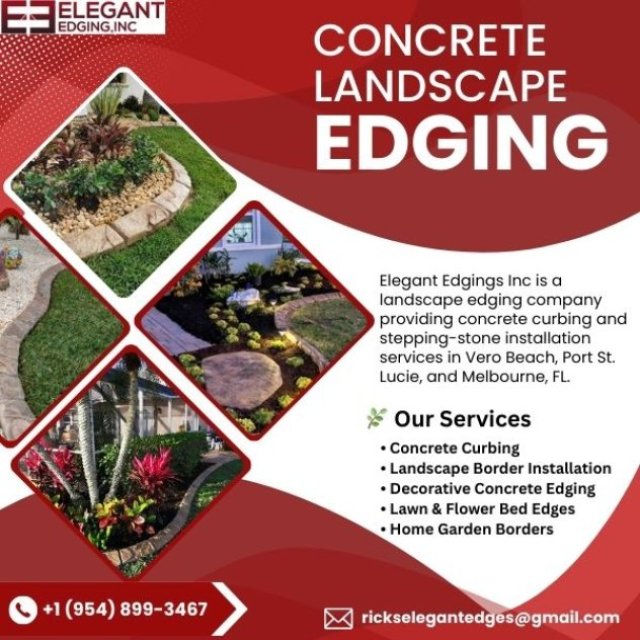 Concrete Landscape Edging in Melbourne, FL