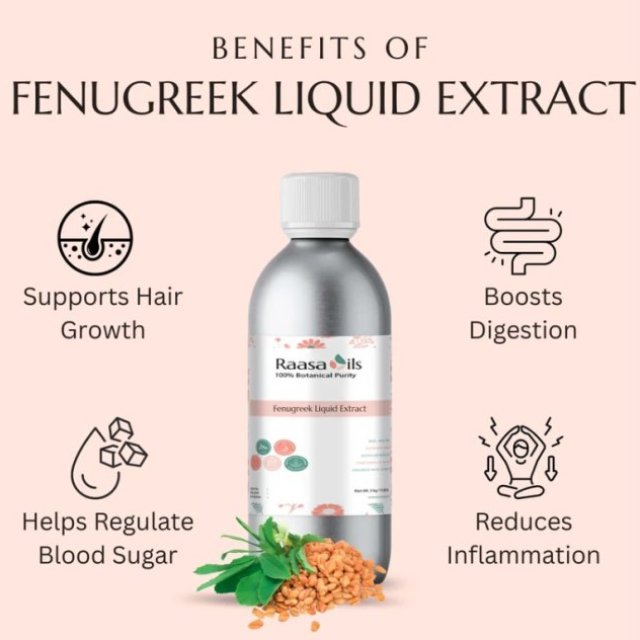 Fenugreek Liquid Extract for Cosmetic & Beauty Products | Raasa Oils