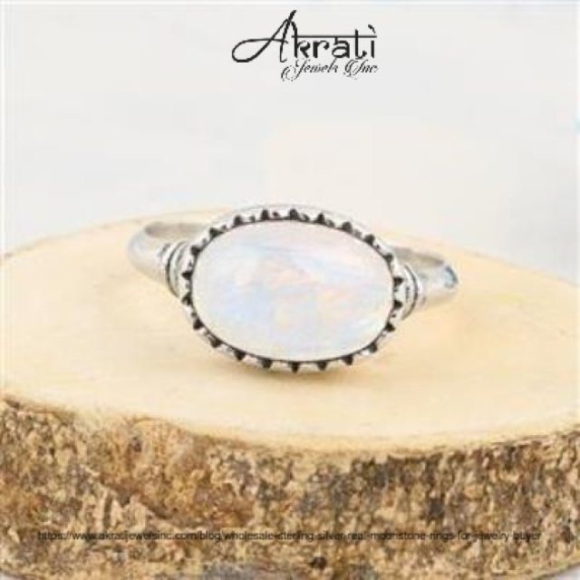 Buy Sterling Silver Moonstone Rings by Akrati Jewels Inc