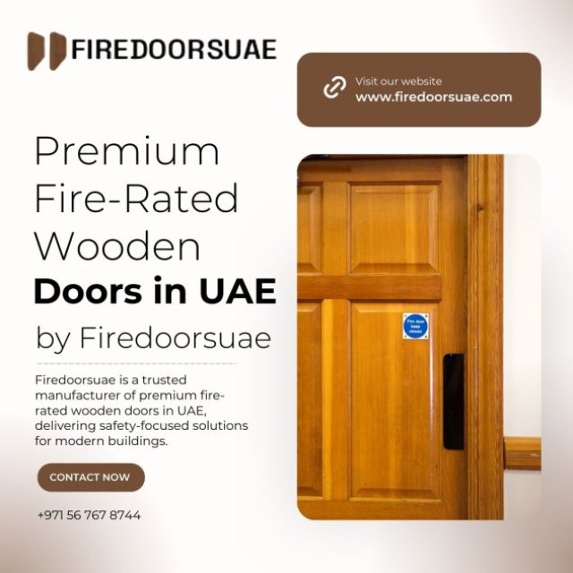 Premium Fire-Rated Wooden Doors in UAE by Firedoorsuae
