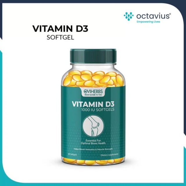 Vitamin D3 Softgels: Cholecalciferol Softgels for Bone Health & Calcium Support - Octavius Pharma