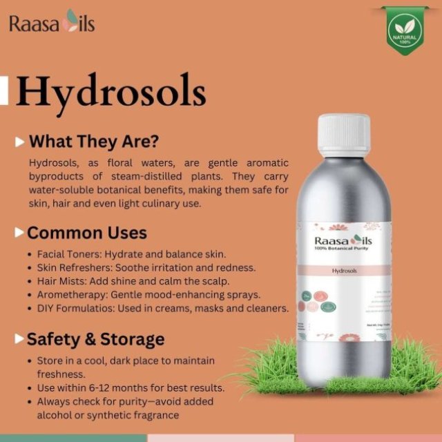 Hydrosols for Cosmetic & Beauty Products | Raasa Oils