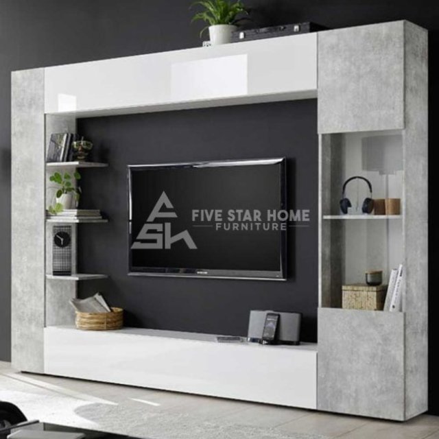 Halcyon White Gloss Large TV Unit